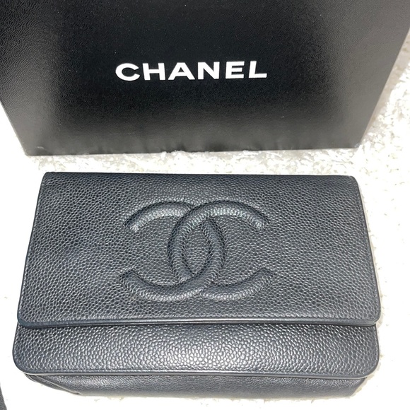 Chanel Black Leather Sac Rabat Mini Flap Wallet on Chain Posh